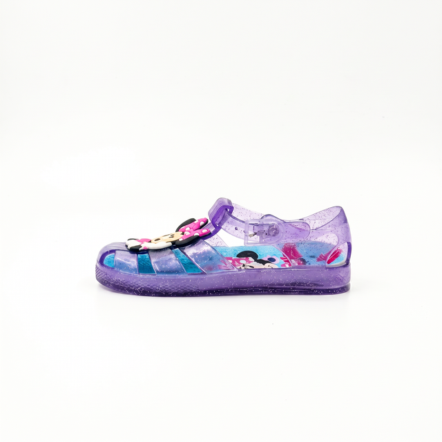 Proveedor al por mayor del PVC de las sandalias de la jalea de los niños del brillo de Minnie Mouse