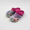 Zuecos coloridos al por mayor para niños Tie-Dye con correa rosa de EVA