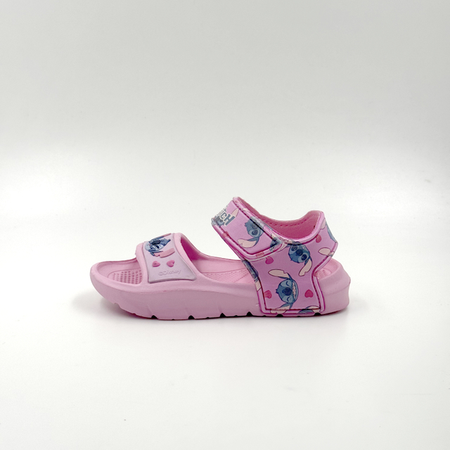 Sandalias deportivas para niños con puntada rosa al por mayor con correa ajustable