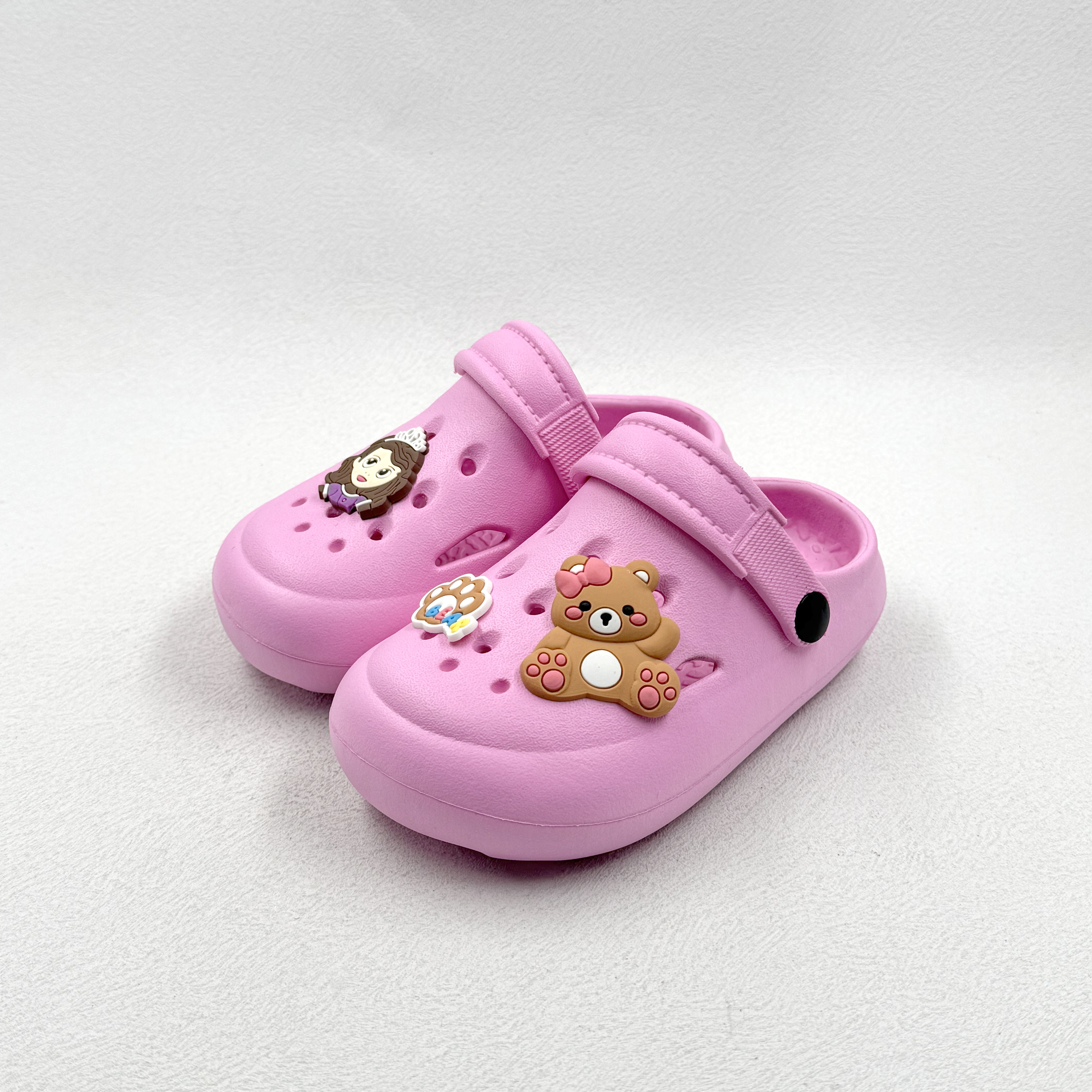 Chicas lindo oso rosa dibujos animados eva jardín de jardín