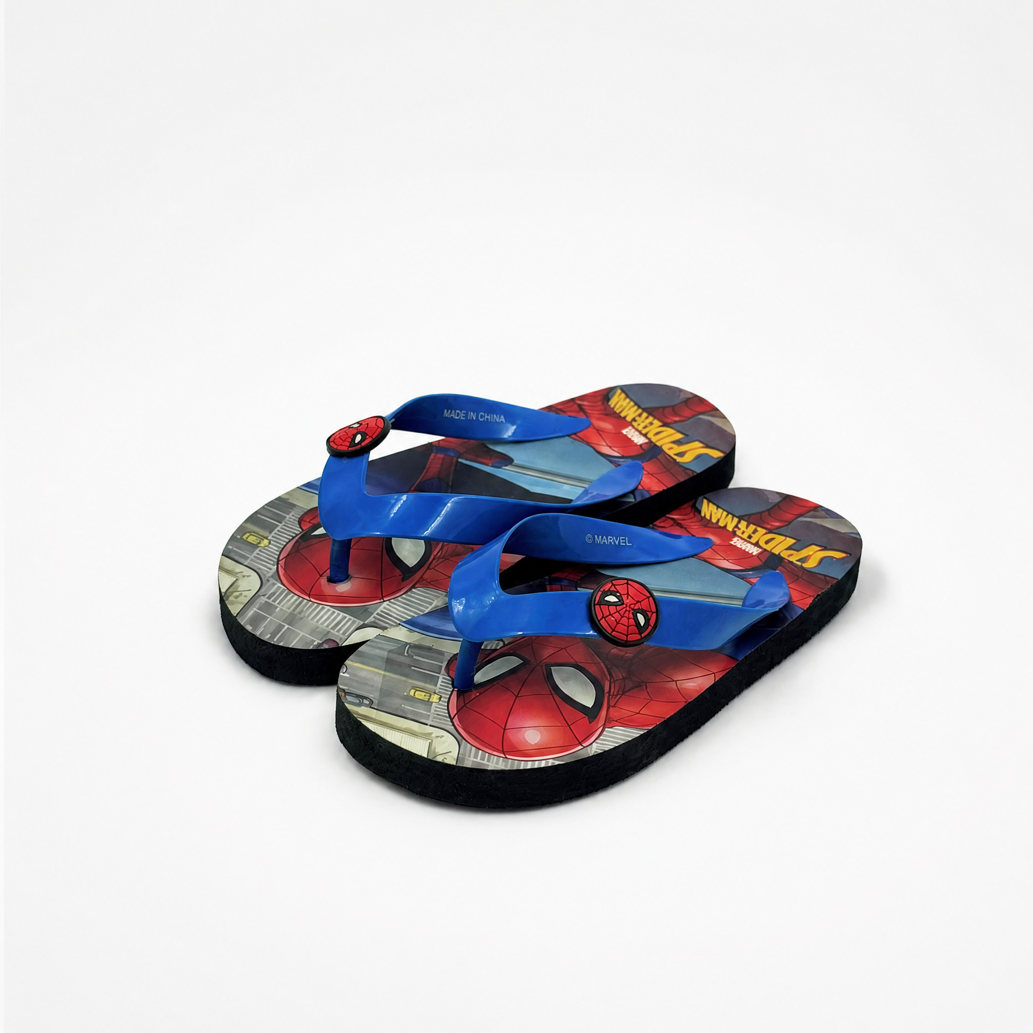 Venta al por mayor Spider-Man Kids Flip Flops Sandalias de tanga de PVC azul