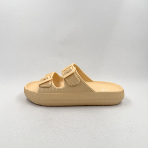 Damas Sandalias de estilo amarillo de Birkenstock Eva con dos hebillas en la parte superior