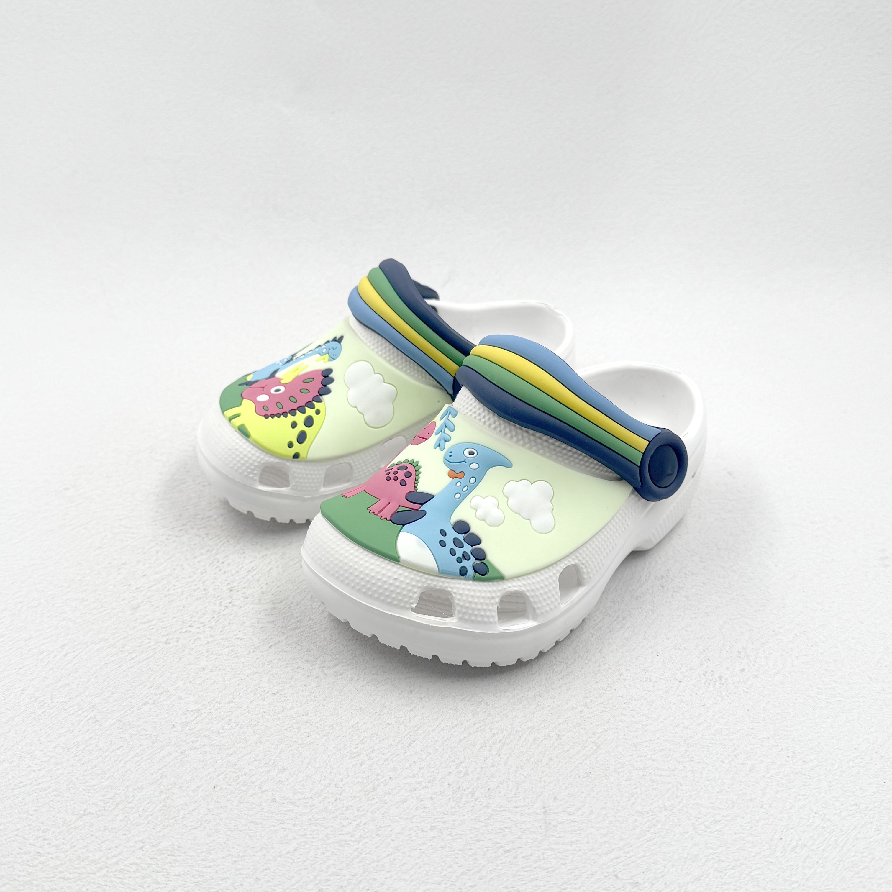 Kids Classic Grafic Dinosaur Eva Tublogs con correa de retroceso de Ranbow