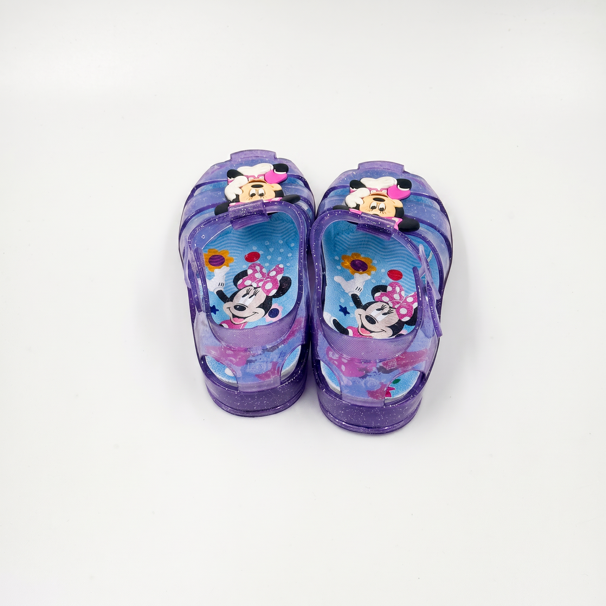 Proveedor al por mayor del PVC de las sandalias de la jalea de los niños del brillo de Minnie Mouse