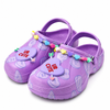 Zuecos con forma de corazón UR CUTE para niños a granel con dijes | Fábrica De Zapatos De Jardín Púrpuras Para Niñas al por mayor