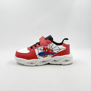 Niños Lindas zapatillas de carrera Spiderman con Eva Sole