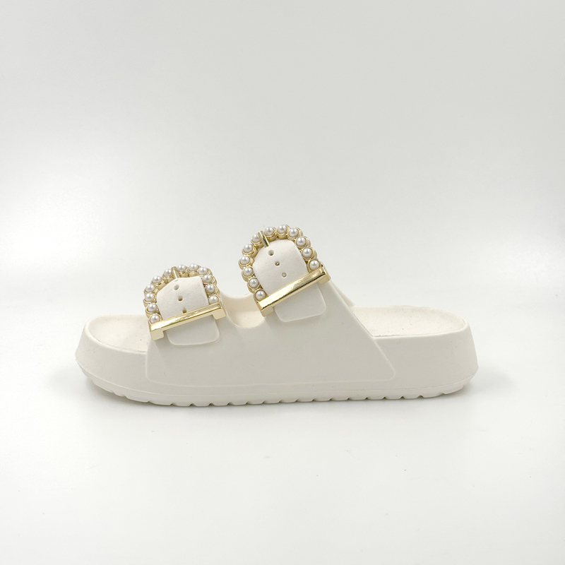 Zapatillas para niños Zapatillas blancas Zapatillas con perlas