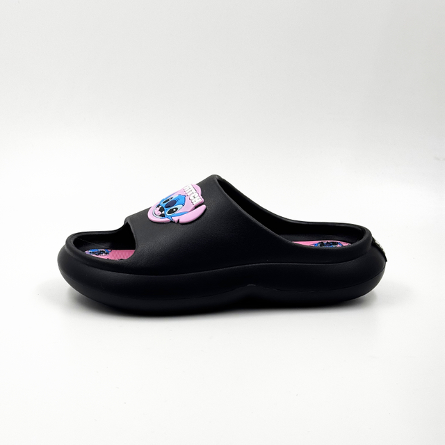 Pantuflas gruesas Disney Stitch para mujer, color negro, venta al por mayor